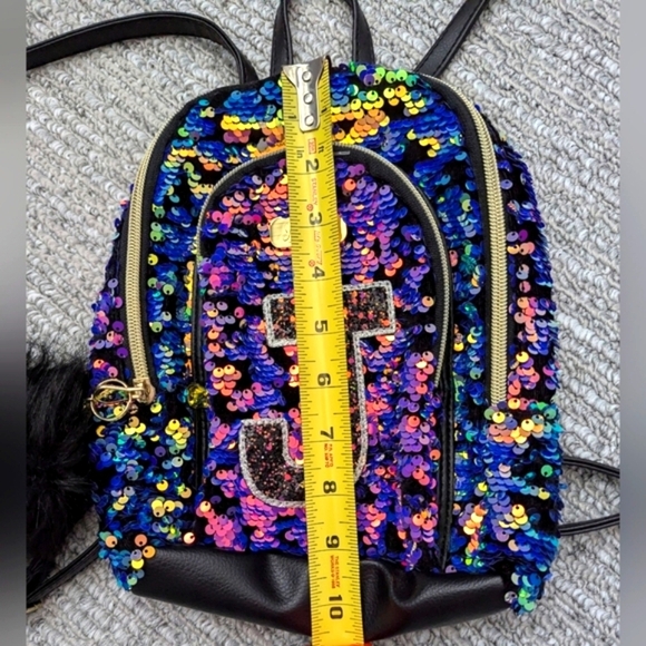 Justice Kids Sequins 10" Backpack/Purse/Bag - Letter J - Picture 7 of 11